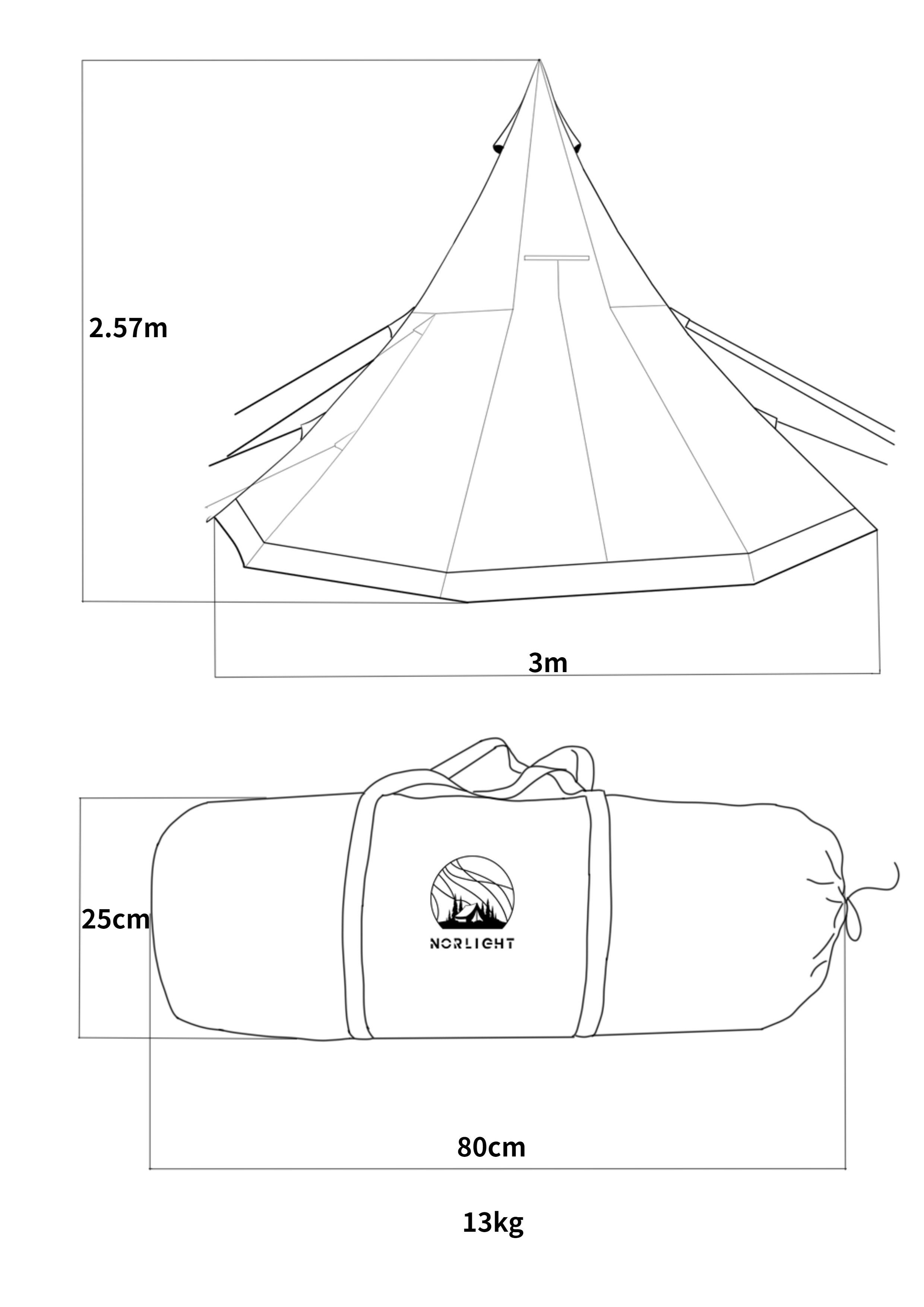 Canvas Camo Tepee Tent - 3 Mtr - 2 Person - Tepee Tent - Tipi Tent